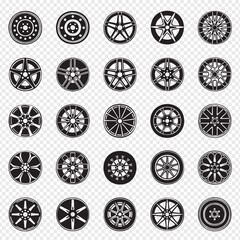 set of car wheel designs