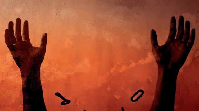 Chains Breaking Free Symbolizing Hope and Liberation Against a Textured Grungy