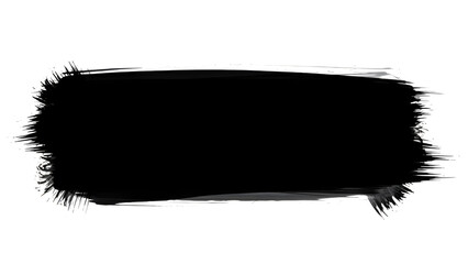 Abstract White Brushstroke Frame On Black Background