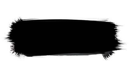 Abstract White Brushstroke Frame On Black Background