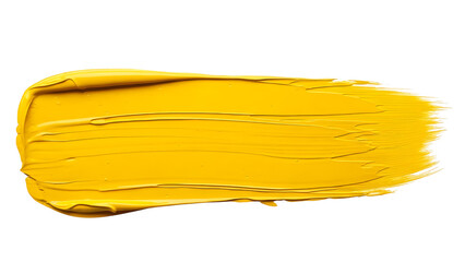 Vibrant Yellow Paint Stroke Texture On Black Background