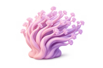 Abstract swaying coral beauty illustration in pastel tones for artistic decor