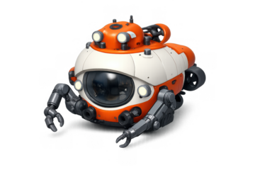 Futuristic submersible research vessel for ocean exploration and innovation design