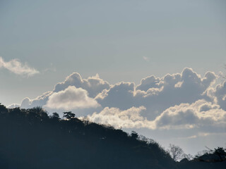 六甲山の登山道アイスロードからの眺め