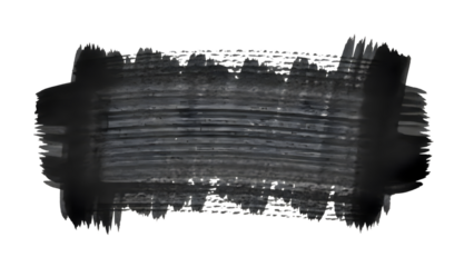 Dark Grunge Paint Stroke Banner On Black Background