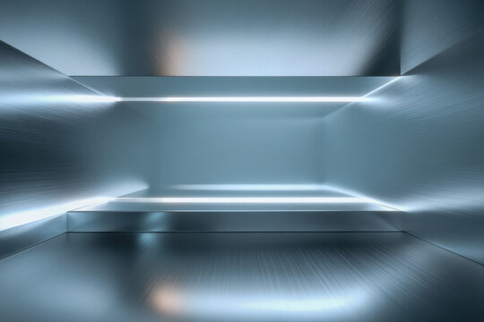 Frosted Acrylic Panel Background with Soft Gradient and Subtle Specular Streaks in Cool Tones for Modern Design - Powered by Adobe