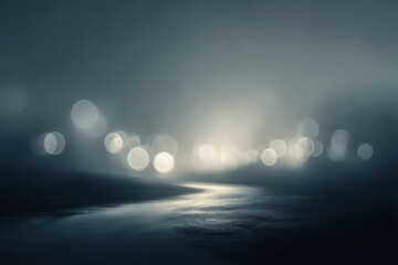 Charcoal gray gradient bokeh fog background with large soft orbs and airy haze