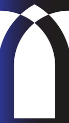 Modern abstract arch logo collection with smooth curved geometric shapes