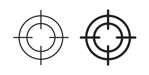 Target icons linear icon. Line with Editable stroke. monochrome icon