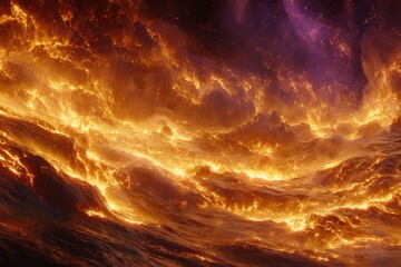 Fiery cloud explosion abstract background