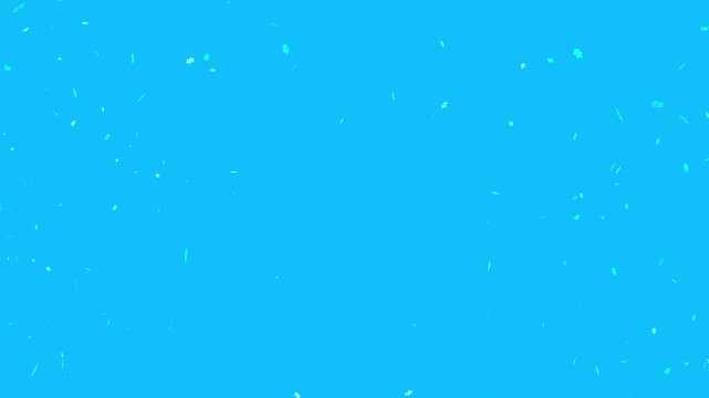 Falling winter snow, seamless loopable background footage. Chroma key png background.