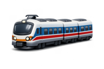 Modern commuter train icon for transport design and travel app interface