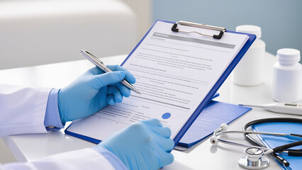 doctor with clipboard