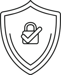 A shield icon represents security. A padlock with a checkmark symbolizes confirmed protection in digital content