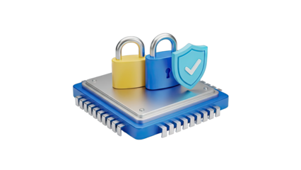 Computer Chip Security Concept