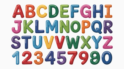 Colorful 3D Alphabet and Numbers Set for Educational Use