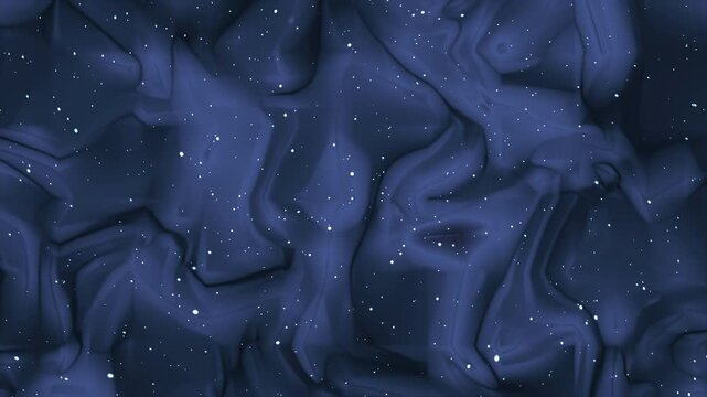 Cosmic scene of swirling dark blues with scattered stars, perfect for celestial backgrounds or scifi design projects. Great for spacethemed designs.