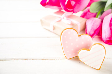 Fototapeta premium Spring and Valentine Day background