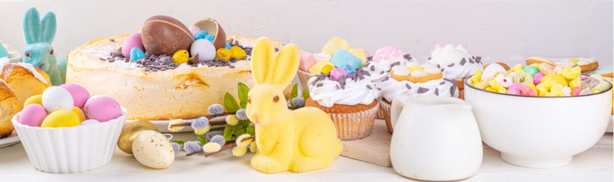 Sweet Easter brunch background