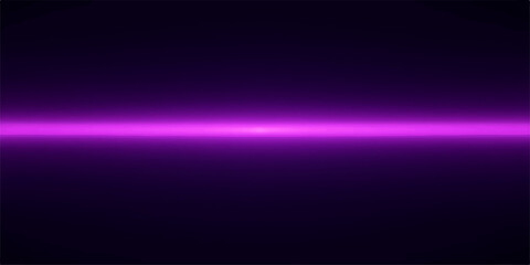 Fototapeta premium Purple neon light beam on dark background