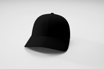 Minimal Black Baseball Cap Mockup for Branding Presentation