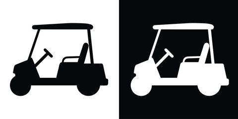 golf cart silhouette vector, Golf car icon © Pixel Hub