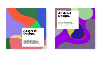 Colorful Abstract Layout with Overlapping Shapes for Modern Visual Design