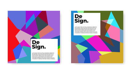 Abstract Colorful Poster Design with Organic Shapes and Modern Layout
