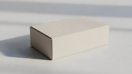 Minimalist white box on surface