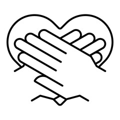 cpr, cardiopulmonary resuscitation line icon with editable stroke