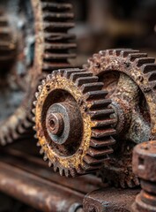 Close-up of rusty gears (2)
