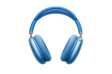 Blue wireless headphones providing immersive sound experience and connectivity for music and calls, presented ready for use
