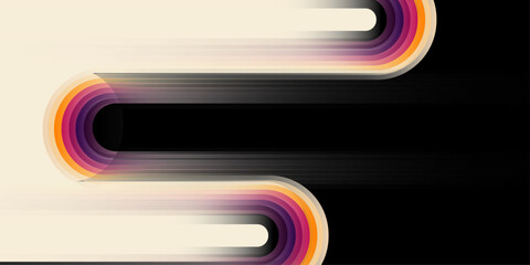 Abstract black and multicolor stripes line gradient background. Modern graphic design element future style concept. High speed with stripes style vector. design for banner, flyer, card, or brochure.  © Saiful