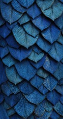 Close-up view of textured blue leaves