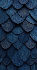 Close-up view of textured dark blue scales