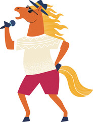 Cool Anthropomorphic Horse Traveler and Performer 