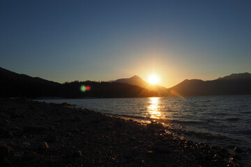 Walchensee, often called the “Caribbean of Bavaria,” known for its striking turquoise water and...
