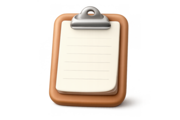 Minimalist clipboard icon for design and composition projects