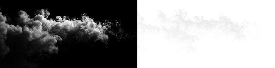 Obraz premium Clouds forming a soft texture on a transparent background with dark and light contrasts visible in the layers of the clouds