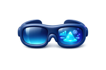 Futuristic augmented reality glasses with holographic interface for innovative technology design