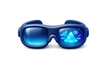 Futuristic augmented reality glasses with holographic interface for innovative technology design