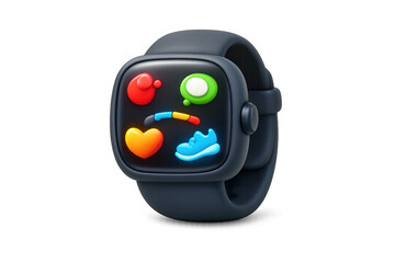 Modern smartwatch icon for technology and fitness tracking design