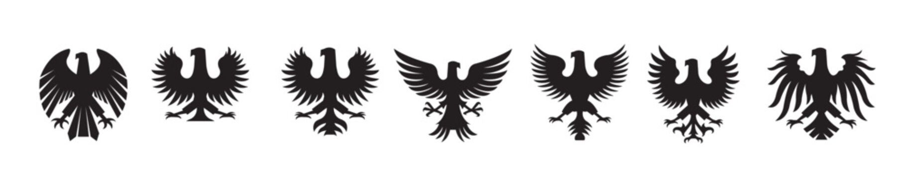 set of polish eagle icons