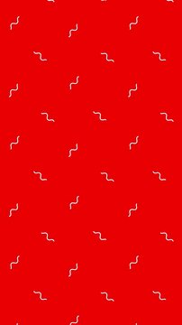 Red Minimal Squiggle Line Pattern Motion Background Abstract Wavy White Shape Animation