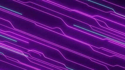 Seamless loop energy motion abstract background with a vibrant purple neon light glow and futuristic design providing a dynamic minimal backdrop