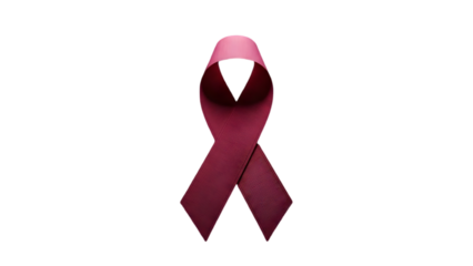 Pink and burgundy awareness ribbon