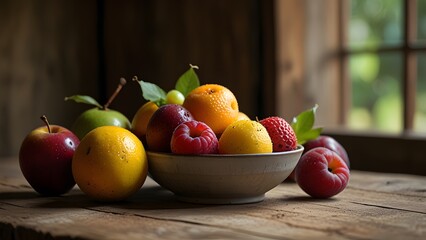 Organic Fruit Arrangement Close Up