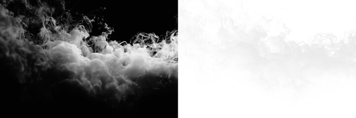 White clouds float on a dark background creating a contrasting visual effect without any distinct objects or figures