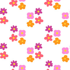 Flower vector seamless pattern illustration floral background 
