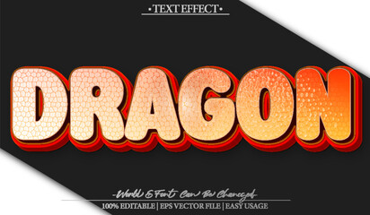 Dragon Mythical Fire Fantasy Power Epic Creature Text Effect Editable Alphabet